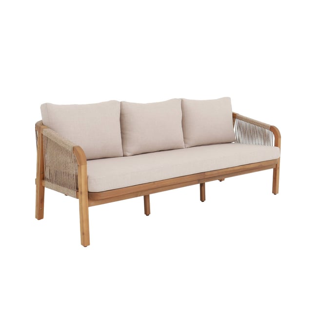 BANQUETTE DE JARDIN EN ACACIA PARANA beige <span itemprop=