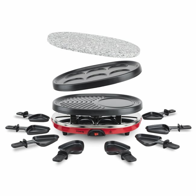 raclette 4 en 1 pour 8 personnes - rp412 multicolore <span itemprop=