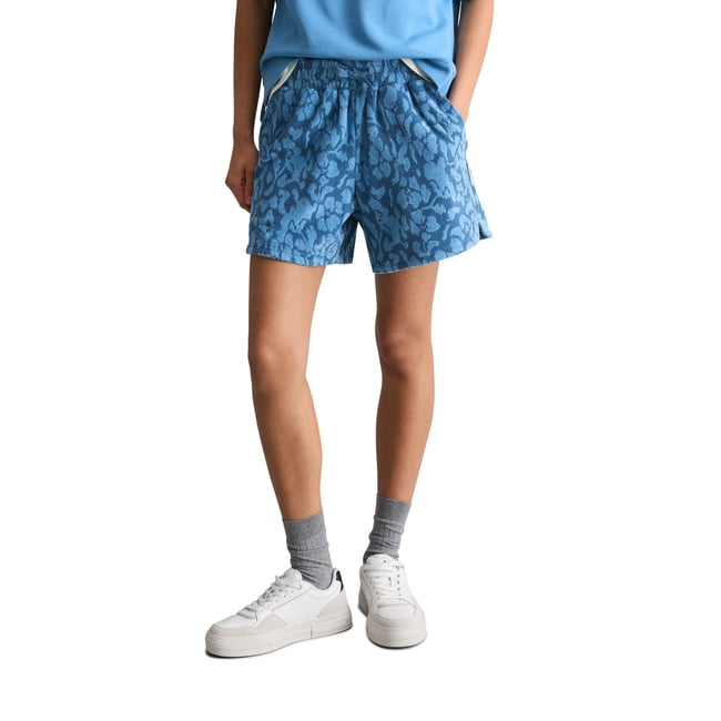 Short en éponge DfC regular en coton organique bleu <span itemprop=