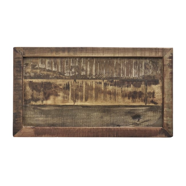 Plateau bois recyclé rustique Couleur bois clair <span itemprop=