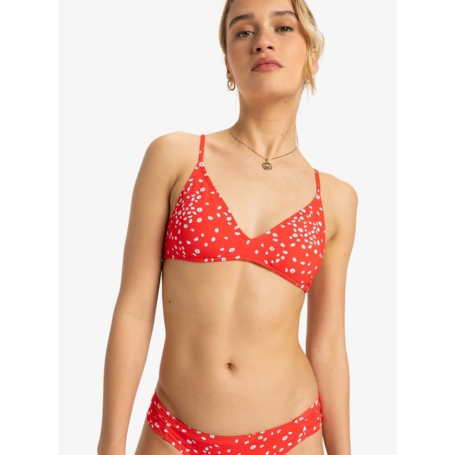 Triangle de bain Beach Classics  imprimé fond rouge <span itemprop=