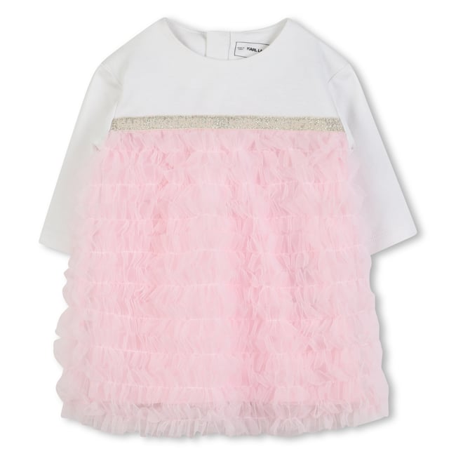 Tenue de cérémonie en coton ecru rose <span itemprop=