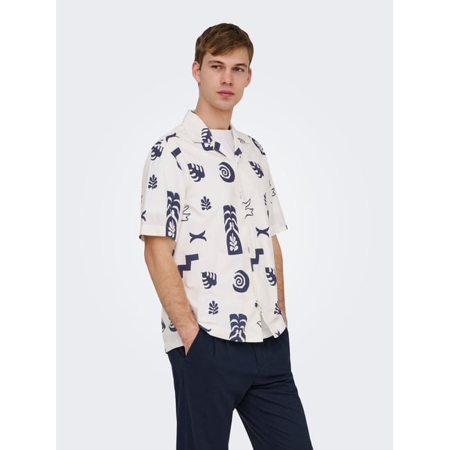 Chemise De Vacances egret <span itemprop=