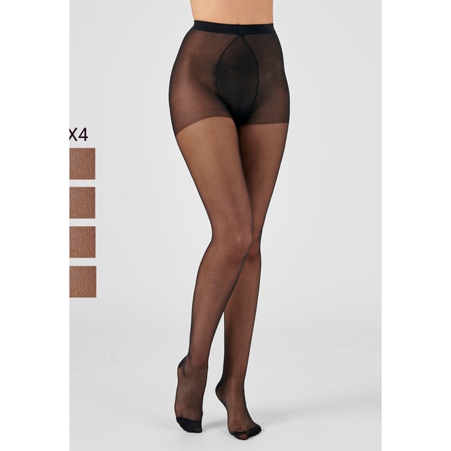 Lot de 4 collants mousse 20d 