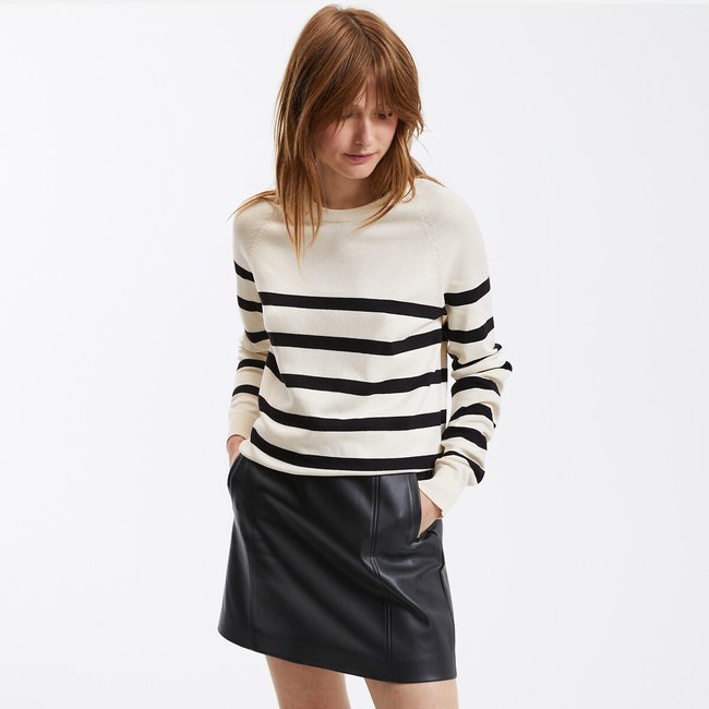 Striped Basic Jumper/Sweater with Crew Neck - LA REDOUTE COLLECTIONS
