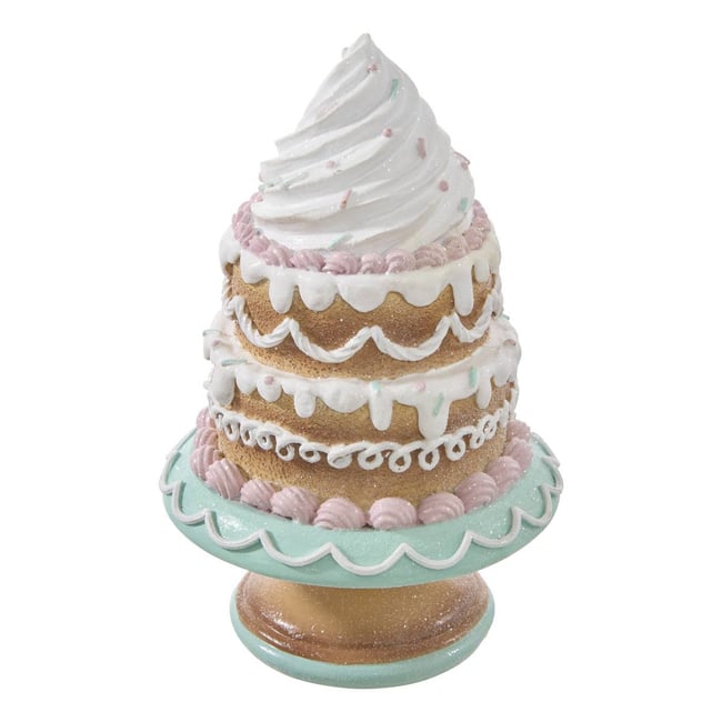 Gâteau de Noël en résine H. 21 cm Couleur multicolore <span itemprop=