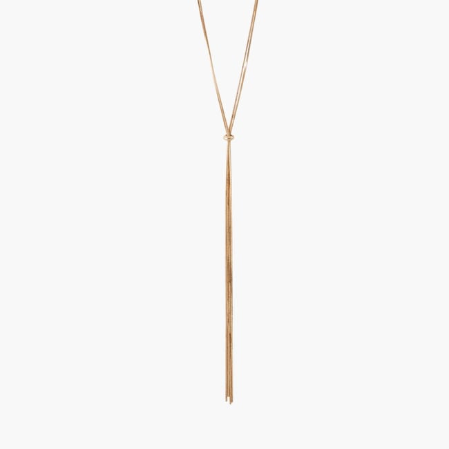 Collier sautoir chaîne dorée doré <span itemprop=
