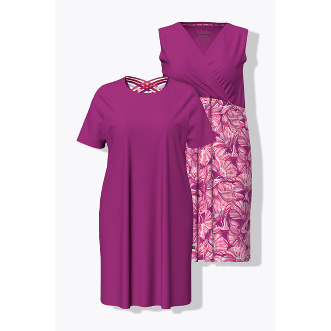 Lot de 2 chemises de nuit baie <span itemprop=