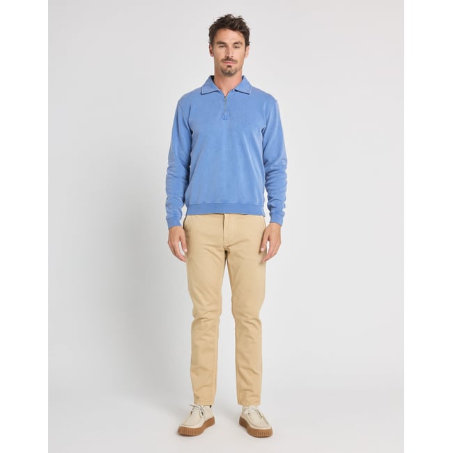 SWEAT ZIP BLUE bleu royal <span itemprop=