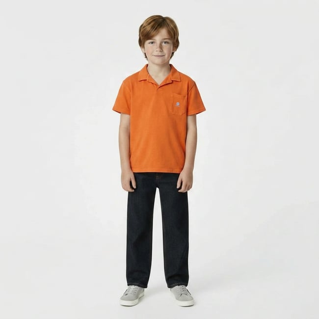 Polo  - Très bon état orange <span itemprop=