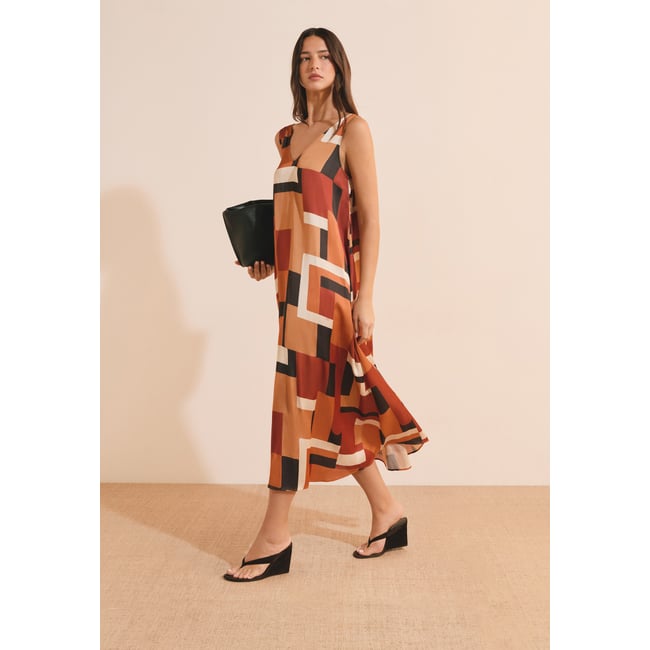ETAM ROBE HERNEST IMP - ROBE imp fd marron <span itemprop=