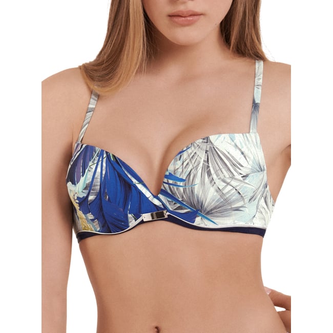 Haut maillot de bain push-up Ensenada bleu <span itemprop=