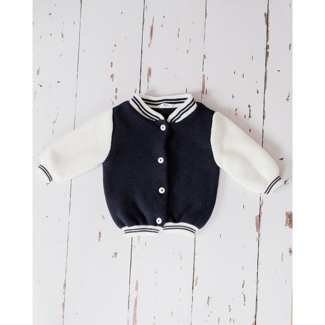 Veste Bomber écru/nocturne <span itemprop=