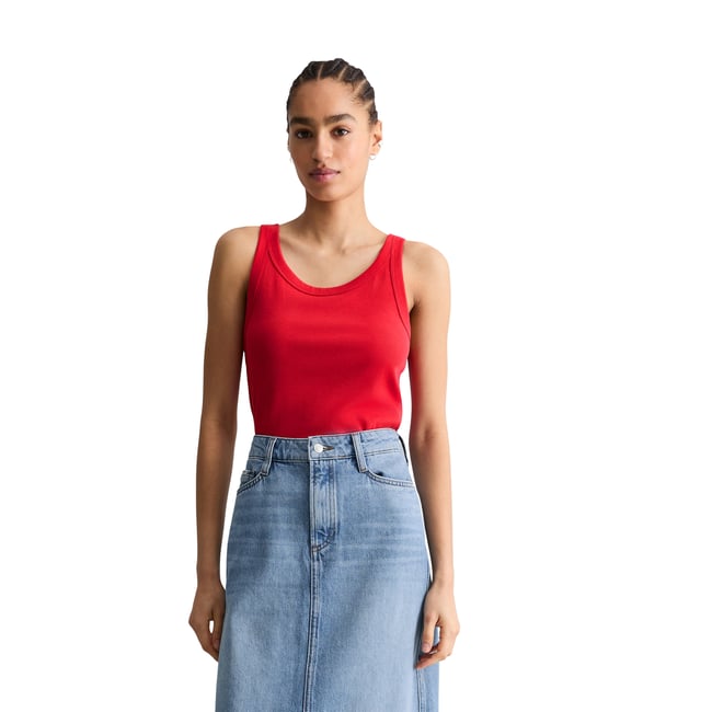 Débardeur côtelé DfC slim en jersey stretch de coton bio - MARC O’POLO DENIM