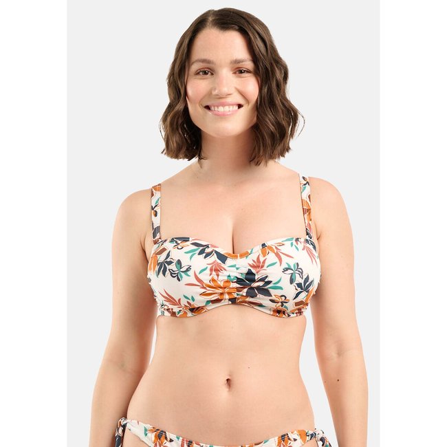 Haut de maillot de bain bandeau Stay Cation blanc SANS COMPLEXE
