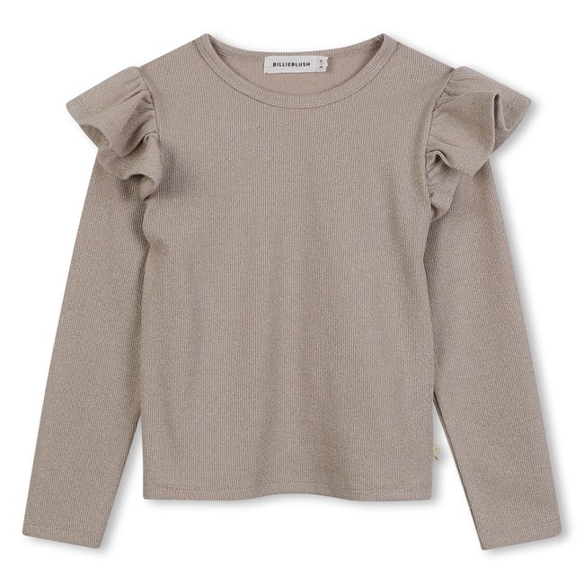 T-shirt à manches longues dore clair <span itemprop=