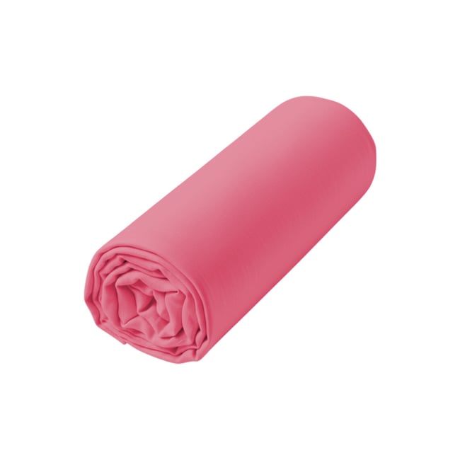 Drap Housse 120x190 Ou 120x200 Bonnet 30cm - Microfibre Rose Foncé 2 Personnes Confortable