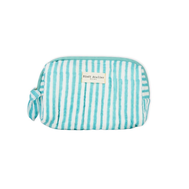 Trousse maquillage imprimée Gabi bleu gabi aqua <span itemprop=