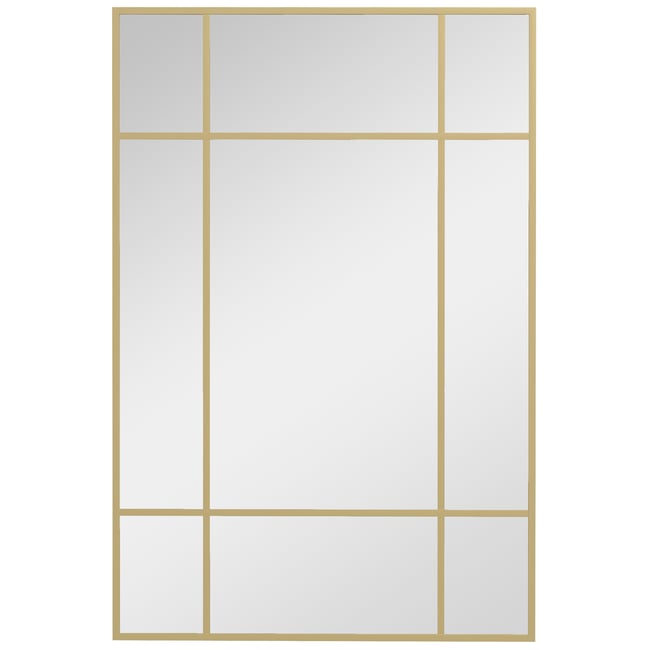 Miroir mural Verre Noir - HOMCOM