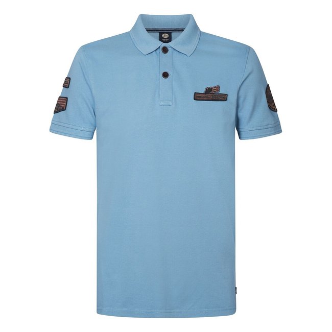 Polo recto liso con insignias - PETROL INDUSTRIES
