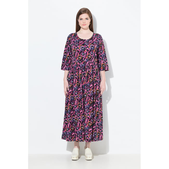 Robe maxi en jersey avec poches violet foncé <span itemprop=
