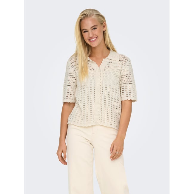 Cardigan ecru <span itemprop=