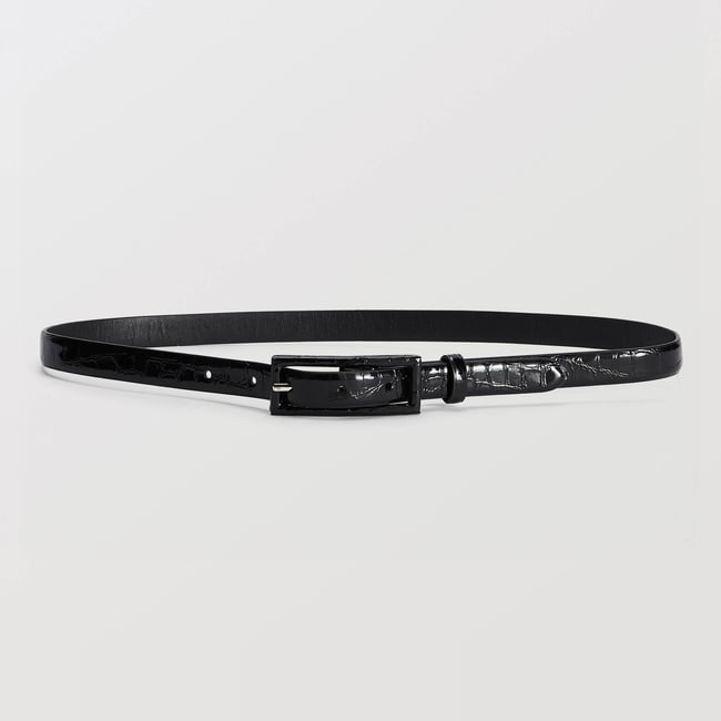 Ceinture en cuir noir <span itemprop=