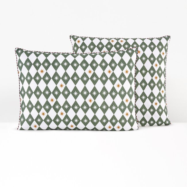 Funda de almohada, 50% algodón reciclado, Ernesto estampado <span itemprop=