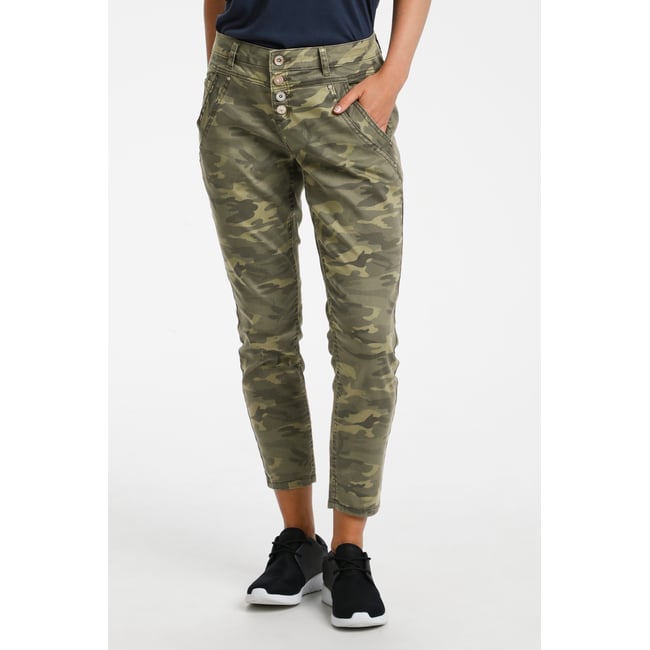 Jeans vert  sea green camouflage <span itemprop=