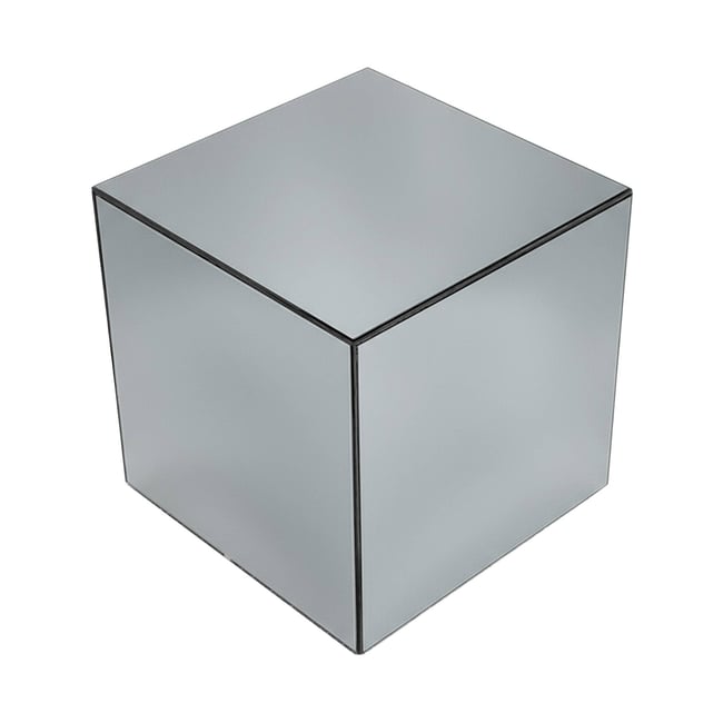 Table cubique miroir, bout de canapé, table d'appoint cube miroir 40cm MIRAGE - SWEEEK