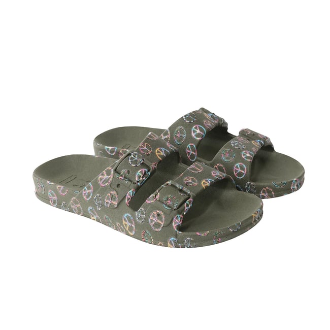 Sandales plates Enfant PAZ E AMOR - Kaki foncé - 29/30 kaki foncé <span itemprop=