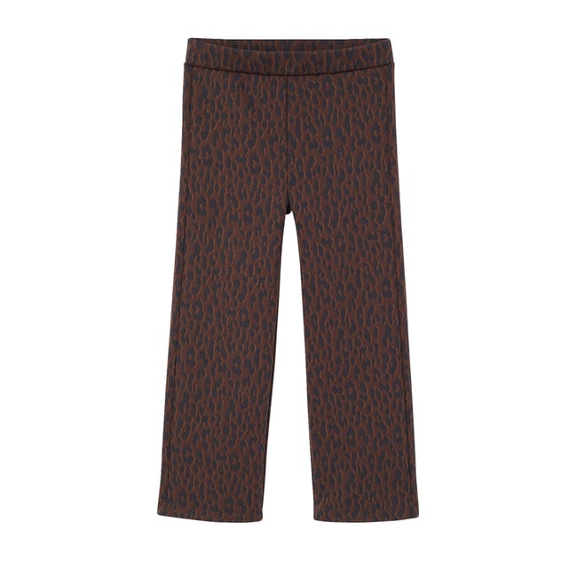 Pantalon jacquard chocolat <span itemprop=