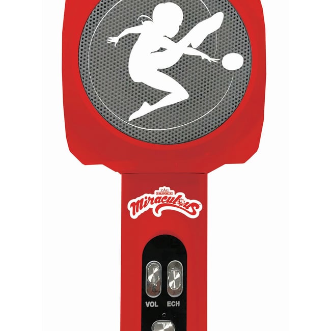 Micro Karaoké sans fil avec enceinte Bluetooth® intégrée Miraculous rouge <span itemprop=