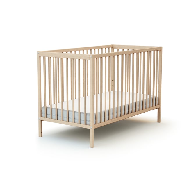 Lit bébé en bois SONA beige <span itemprop=