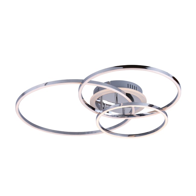 Plafonnier futuriste en métal - PACIANO Couleur argenté / chromé <span itemprop=