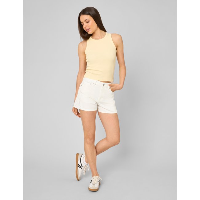 Short denim broderie anglaise blanc <span itemprop=