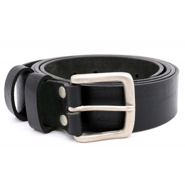 Ceinture en cuir GAVIN noir <span itemprop=
