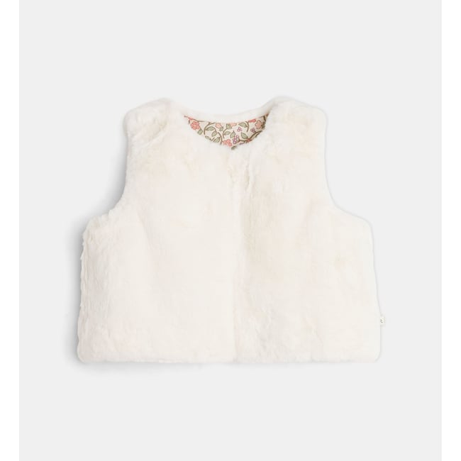 Veste réversible sans manches tajade pop écru et multicolore <span itemprop=