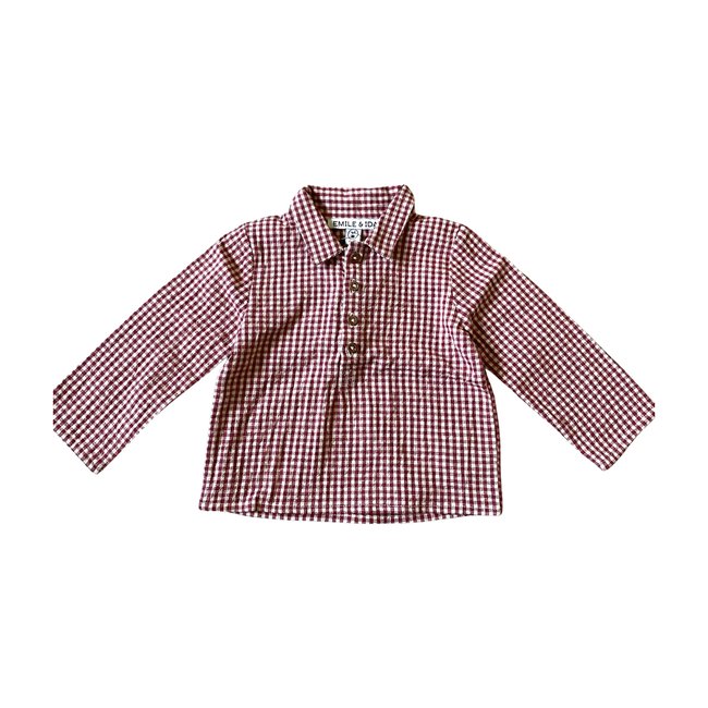 Chemise bébé - Très bon état rouge <span itemprop=