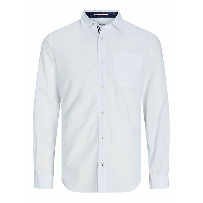 Chemise unie droite blanc <span itemprop=