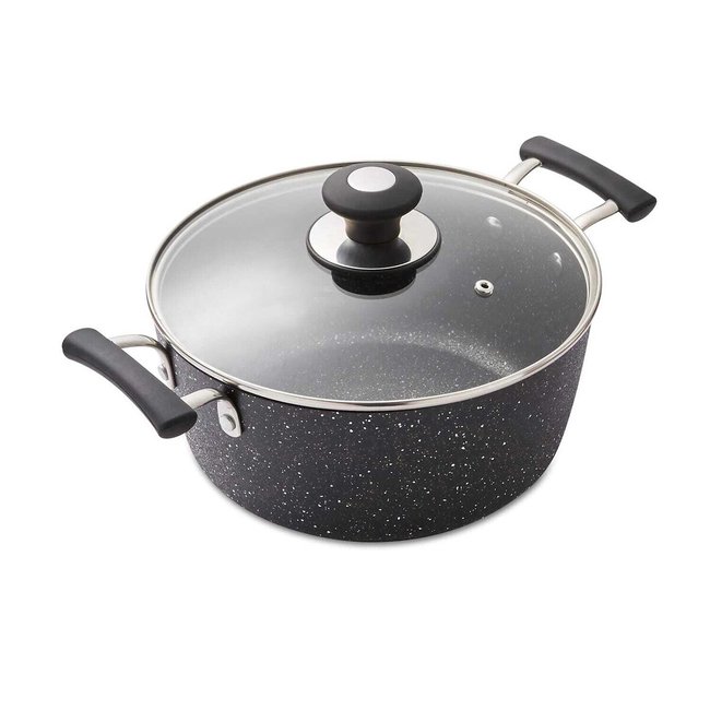 24cm Precision Stock Pot, black, TOWER
