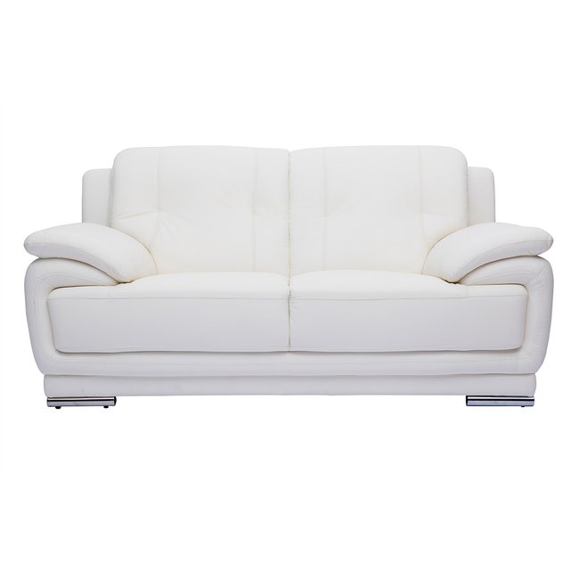 Canapé design 2 places TAMARA Couleur blanc cassé <span itemprop=