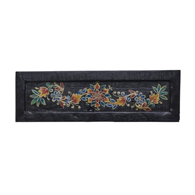 Plateau décoratif bois peint Couleur noir <span itemprop=