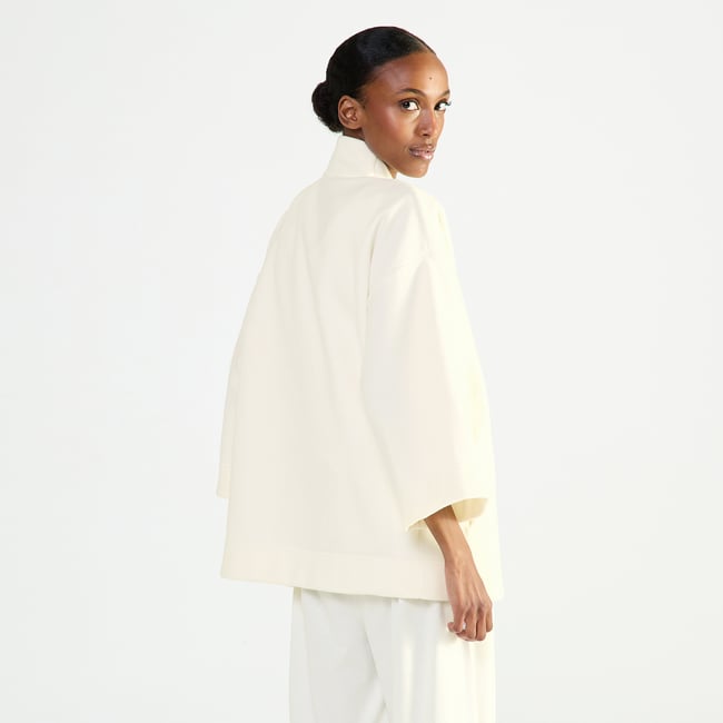 Poncho col kimono en polaire SILENCE - LAURENCE TAVERNIER