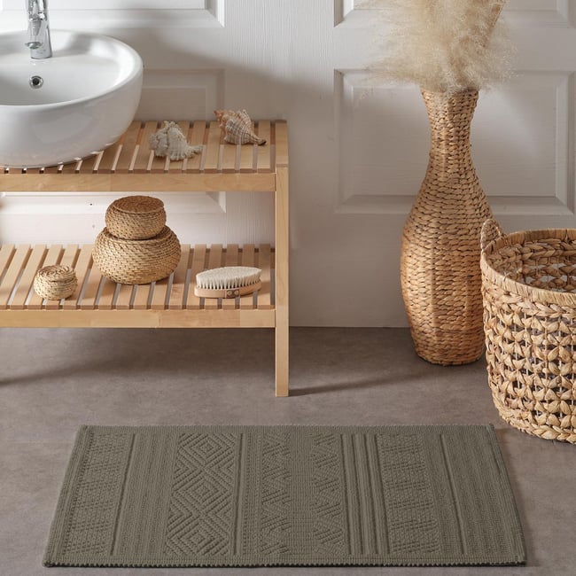 Tapis de bain et descente de lit en coton 1500 g/m² PUNTO PATCH - SENSEI MAISON