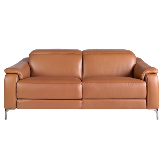 Canapé relax en cuir Couleur marron | acier <span itemprop=