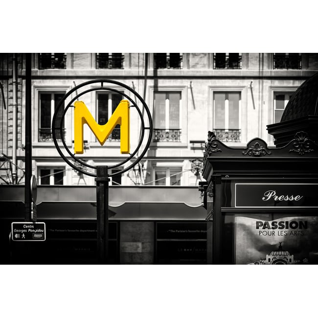 Tableau paris m comme metro - HEXOA