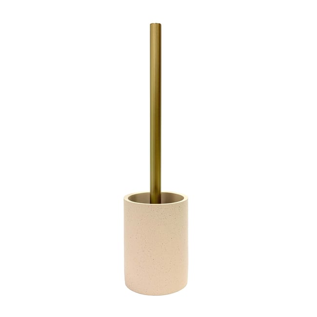 Brosse WC avec support en polyrésine Couleur naturel <span itemprop=