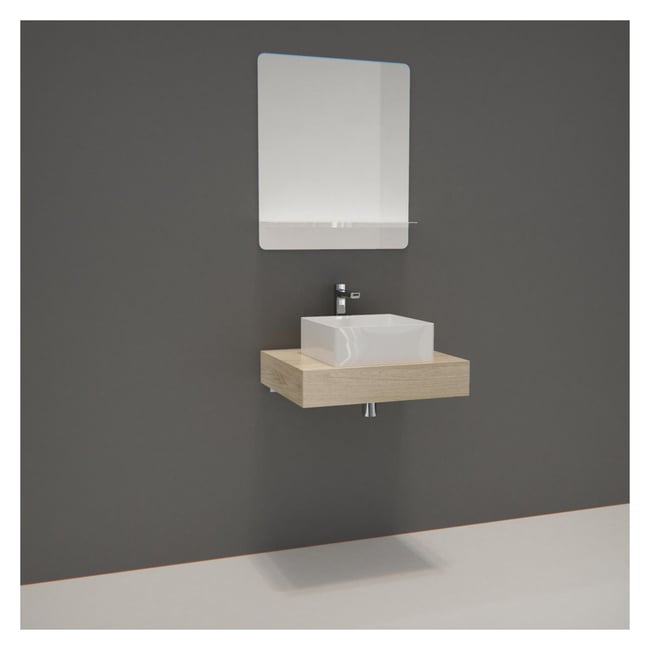 Meuble simple +vasque +miroir WILL Couleur v002237 <span itemprop=