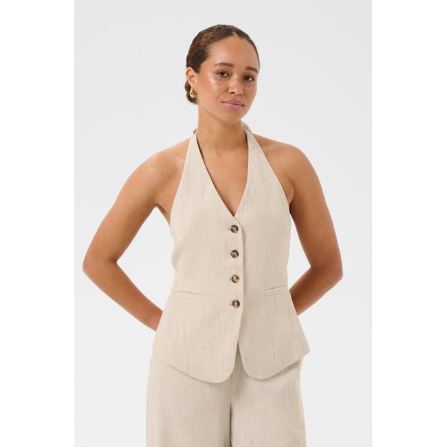 Chemise en jean beige feather grey melange <span itemprop=